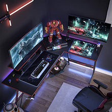 Load image into Gallery viewer, DESINO L Shaped Gaming Desk Computer Coner Desk PC Wirting Table Gamer Workstation for Home Office, Black