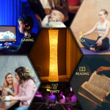 Load image into Gallery viewer, Floor Lamp, CHIPHY 64" Tall Lamp, Dimmable and Color Changing LED Smart Bulbs and White Fabric Shade, with Remote Control, Standing Lamp for Living Room, Bedroom and Play Room
