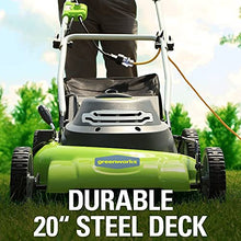 Load image into Gallery viewer, Greenworks 12 Amp 20-Inch 3-in-1Electric Corded Lawn Mower, 25022
