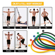 Load image into Gallery viewer, VANWALK Resistance Bands Set 11 PCS Gym Equipment Workout Bands for Home with Handles Ankle Straps Carry Bag Stackable Fitness Exercise Bands for Women Men Training, Home Workouts