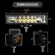 Load image into Gallery viewer, 6 Inch Led Pods Light Bar - nicerpro Slim 60W 10000Lm 12V/24V Driving Fog Light Waterproof Combo Flood Spot Lights for Trucks Off Road ATV UTV Golf Cart Trailer 2 Pack