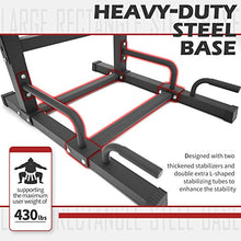 Load image into Gallery viewer, ADVENOR Power Tower Dip Station Pull Up Bar for Home Gym Dip Stands Strength Training Workout Equipment (RED)