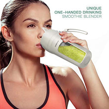 Load image into Gallery viewer, GREECHO Portable Blender, One-handed Drinking Mini Blender for Shakes and Smoothies, 12 oz Personal Blender with Rechargeable USB, Made with BPA-Free Material Portable Juicer, Elegant Matte White