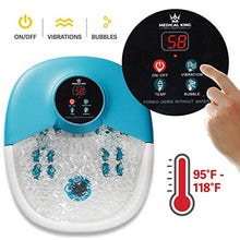 Load image into Gallery viewer, Foot Spa Massager With Heat, 14 Rollers In Foot Shape - 5 In 1 Foot Bath Massager Includes Adjustable Heating, Bubbles, Vibration, Pumice Stone, Mini Massage Points - For Tired Feet, & Stress Relief
