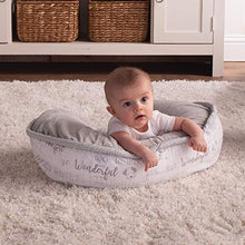 Load image into Gallery viewer, Boppy Luxe Nursing Pillow and Positioner, Hello World, Ultra-soft minky fabric on one side with adorable appliqué and coordinating piping