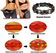 Load image into Gallery viewer, Subiceto 8 Pieces Magnetic Hematite Bracelets for Men Women 8mm Tiger Eye Stone Beads Elastic Bracelet Set Natural Stone Bracelet Bangle