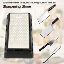 Load image into Gallery viewer, Sharpening Stone Two Sides Grit Kitchen Sharpening Tool Double Sides Stones Knife Non-Slip Case Lapping Stone