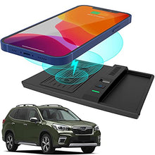 Load image into Gallery viewer, Wireless Charger for Subaru Forester 2019-2022,for Subaru Crosstrek Accessories 2018-2021,for Subaru Impreza Center Console Organizer Wireless Charging Pad