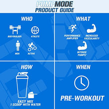 Load image into Gallery viewer, Evlution Nutrition Pump Mode Nitric Oxide Booster to Support Intense Pumps, Performance and Vascularity, 30 Servings (Unflavored)