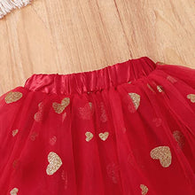 Load image into Gallery viewer, My First Valentine's Day Newborn Baby Girl Outfit Long Sleeve Romper + Valentine's Tutu Skirt + Headband 3PCS Clothing Set (White, 6-12 Months)