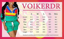 Load image into Gallery viewer, VOIKERDR Women 2 Piece Outfits Tracksuit Jumpsuits Lightweight Windbreaker Pullover Jacket Crop Top Pants Set Green L