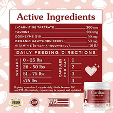 Load image into Gallery viewer, FERA PET ORGANICS Cardiac Support Cat and Dog Supplement with Taurine, L Carnitine, CoQ10, Vitamin E, and Hawthorn Berry, Cat and Dog Vitamins for Heart Health, 60 Capsules