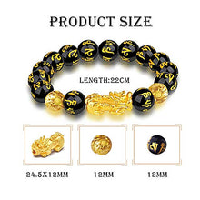 Load image into Gallery viewer, Feng Shui Black Obsidian Wealth Bracelet,Feng Shui Bracelet for Men/Women with Sagin Pixiu Character for Protection Can Bring Luck and Prosperity,Suitable for Any Occasion,Unisex