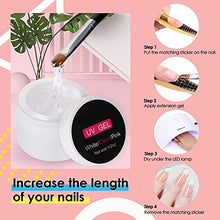 Load image into Gallery viewer, PsampaGel Nail Polish Kit with UV Light, 5 Colors Gel Nail Kit for Starter and Professional, Gel Polish Kit Sparkly Glitters, Manicure Gel Kit with Base and Top Coat(Red)