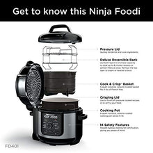 Load image into Gallery viewer, Ninja FD401 Foodi 8-Quart 9-in-1 Deluxe XL Pressure Cooker, Broil, Dehydrate, Slow Cook, Air Fryer, and More, with a Stainless Finish