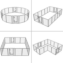Load image into Gallery viewer, YAHEETECH 40-inch 16 Panel Dog Playpen - Heavy Duty Foldable Metal Pets Playpen Dog Exercise Pen Barrier Kennel with Door Portable Cat Duck Chicken Puppy Fence Outdoor & Indoor Black
