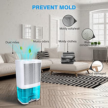 Load image into Gallery viewer, Levoair Dehumidifier 68oz(2000ml) Small Dehumidifier with Drain Hose for 3100 Cubic Feet 330 sq.ft Ultra Quiet Mini Portable Air Dehumidifier for Home Basements Bathroom Bedroom Closet Kitchen RV