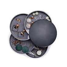 Load image into Gallery viewer, 4-Tier Jewelry Organizer Box Tower Rings Earrings Storage Case Holder Necklace Bracelet Display Tray 360°Rotating Showcase (Black)