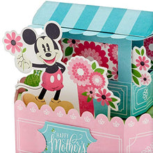 Load image into Gallery viewer, Hallmark Paper Wonder Pop Up Mothers Day Card (Mickey Mouse Flower Cart) (799MBC7092)