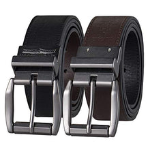 Load image into Gallery viewer, Levi's Men's Reversible Casual Jeans Belt, Black/Brown Laminate, 36 (Waist 34)