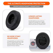 Load image into Gallery viewer, Large WC SweatZ Protective Headphone Ear Covers Made by Wicked Cushions | Fits Beats Studio 3 & 2 (Does Not Fit Beats Solo) / Bose QC35 & 35II / Bose 700 & More | Sweatproof & Washable (Lg, Black)