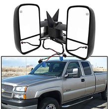 Load image into Gallery viewer, AERDM New Pair Towing Mirrors Power Operated Heated Textured Black Telescoping Trailer Side Mirrors Fit Chevy/GMC/Cadillac Silverado Sierra Avalanche Suburban Tahoe Yukon XL Escalade EXT ESV