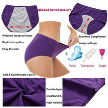 Load image into Gallery viewer, Period Underwear for Women Leak Proof Cotton Overnight Menstrual Panties Briefs ( Multipack)