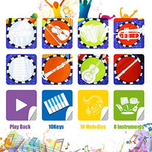 Load image into Gallery viewer, RenFox Kids Musical Mats, Music Piano Keyboard Dance Floor Mat Carpet Animal Blanket Touch Playmat Early Education Toys for Baby Girls Boys(43.3x14.2in)