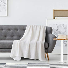 Load image into Gallery viewer, Bedsure 100% Cotton Thermal Blanket - 405GSM Premium Breathable Blanket in Waffle Weave for Home Decoration - Perfect for Layering Any Bed for All-Season - Full/Queen Size (90 x 90 inches), White