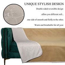 Load image into Gallery viewer, W-ZONE Waterproof Dog Bed Cover Pet Blanket for Furniture Bed Couch Sofa Reversible (5282, Cream+Sand)