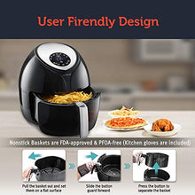 Load image into Gallery viewer, Ultrean 6 Quart Air Fryer, Large Family Size Electric Hot Air Fryers XL Oven Oilless Cooker with 7 Presets, LCD Digital Touch Screen and Nonstick Detachable Basket,UL Certified,1700W (Black)