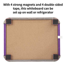 Load image into Gallery viewer, Deli Small Magnetic Dry Erase Board, 8.5 x 11 Inches, Whiteboard with Markers & Magnets for to Do List, Refrigerator, Locker, Office Door, Wall, Purple Frame