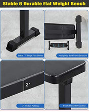 Load image into Gallery viewer, MaxKare Flat Weight Bench Workout Exercise Bench with 42” L x 11.8” W x 2'' T Cushion for Home Gym Fitness Strength Training
