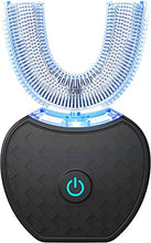 Load image into Gallery viewer, V-White Electric Toothbrush Adults - Ultrasonic U-Shaped Toothbrushes for Teeth Whitening - 360° Mouth Cleansing, Hands free Gums Protection - Wireless Charging & LED Light - Waterproof IPX7 Certified