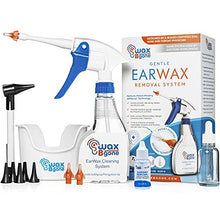 Load image into Gallery viewer, WaxBgone Ear Wax Removal Kit with Earwax Drops and SoftSpray Ear Irrigation Tips for Safe and Effective Earwax Removal - Complete Ear Cleaning Kit for Adults and Kids