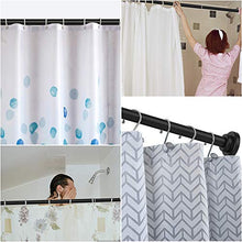 Load image into Gallery viewer, TEECK Shower Curtain Rod, 26-39 Inch Adjustable Tension Spring, Shower Rod, Premium 304 Stainless Steel, Anti-Slip, No Drilling, No Rust, Never Collapse, for Bathroom, Black, Easy to use