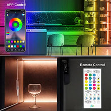 Load image into Gallery viewer, RGB Under Cabinet Lights Plug in, 3 PCS 12 Inch Under Cabinet Lighting Kit, Closet Lights with Smart APP Remote & Adapter, Dimmable Under Counter Lights for Kitchen, Shelf, Workbench, Desk, Bookcase