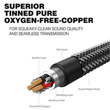 Load image into Gallery viewer, Headset Splitter Cable, DUKABEL Gold-Plated & Strong Braided Y Splitter Audio Cable Separate Microphone Headphone Port Gaming Headset Splitter PC Earphone Adapter VoIP Phone -TopSeries (12inch / 30cm)