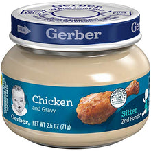 Load image into Gallery viewer, Gerber Baby Foods 2nd Foods Meat, Chicken & Gravy, Mealtime for Baby, 2.5 Ounce Jar (Pack of 10)