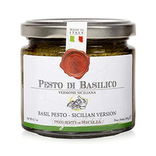 Load image into Gallery viewer, Frantoi Cutrera Basil Pesto Pasta Sauce and Bruschetta Topping - Product of Italy 6.7oz/190g