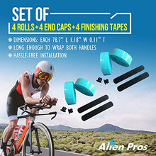 Load image into Gallery viewer, Alien Pros Bike Handlebar Tape EVA (Set of 4) Bianchi Green - Enhance Your Bike Grip with These Bicycle Handle bar Tape - Wrap Your Bike for an Awesome Comfortable Ride (Set of 4, Green)