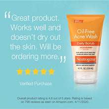 Load image into Gallery viewer, Neutrogena Oil-Free Acne Face Scrub, 2% Salicylic Acid Acne Treatment, Daily Face Wash to Prevent Breakouts, Oil Free Exfoliating Facial Cleanser for Acne-Prone Skin, 4.2 fl. oz