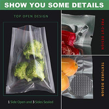 Load image into Gallery viewer, 4×6 Inch Vacuum Sealer Bags,Precut Design Food Sealable Bag for Heat Seal Food Storage,Smell Proof Bags(100Pcs)