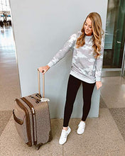 Load image into Gallery viewer, BTFBM Women Camouflage Print Long Sleeve Crew Neck Loose Fit Casual Sweatshirt Pullover Tops Shirts (Light Green, Large)