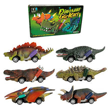 Load image into Gallery viewer, DINOBROS Dinosaur Toy Pull Back Cars, 6 Pack Dino Toys for 3 Year Old Boys and Toddlers, Boy Toys Age 3,4,5 and Up, Pull Back Toy Cars, Dinosaur Games with T-Rex