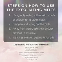 Load image into Gallery viewer, Seraphic Skincare Korean Exfoliating Mitts (2pcs) Microdermabrasion at Home Exfoliating Gloves Visibly Lift Away Dead Skin, Great for Spray Tan Removal or Keratosis Pilaris, Made of 100% Viscose Fiber