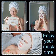 Load image into Gallery viewer, 200 Pieces Pre Cut Facial Mask Paper Sheets White DIY Facial Paper Sheet Natural Spa Skin Care Fiber Paper Non Woven Beauty Face Masks with 60 Pieces Eye Mask Paper for Women Girl Facial Creams Spa