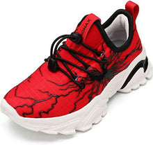 Load image into Gallery viewer, BRONAX Big Boys Athletic Shoes Slip On Size 4 Sapatos para Niños Comfortable Lightweight No Lace Gym Running Tennis Sneaker for Big Kids Red