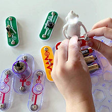 Load image into Gallery viewer, hand2mind Power Snap Circuits Electricity Science Kit for Kids 8-12, Kids Science Kit with Fact-Filled Guide, Create Snap Circuit Light and Coding for Kids, STEM Toys, 19 Science Experiments
