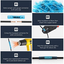 Load image into Gallery viewer, Heat Shrink Butt Connectors, 100Pcs 16-14 AWG Blue Insulated Waterproof Electrical Wire Connectors Automotive Marine Grade Wire Crimp Terminals Butt Splices, Ideal for Boat, Truck, Stereo - Blue